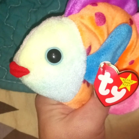 1999 Ty Beanie Baby Lips the Fish with tag - Picture 6 of 8